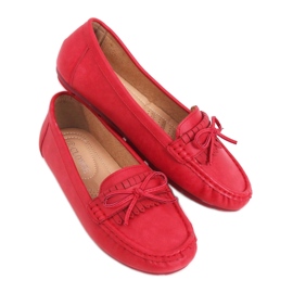 Rote Damen-Loafer 9F182 Rot