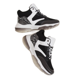 Schwarz 2000-C06 Schwarze High-Top-Sneaker