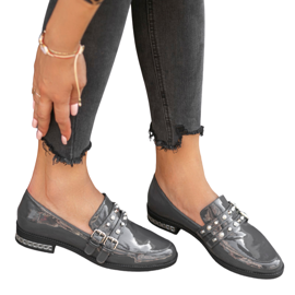 Graue Damenschuhe C18-6252-2