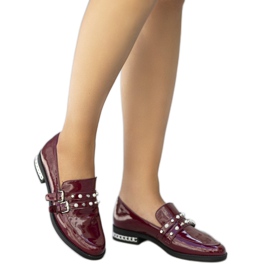 Damen kastanienbraune Halbschuhe C18-6252-2 mehrfarbig