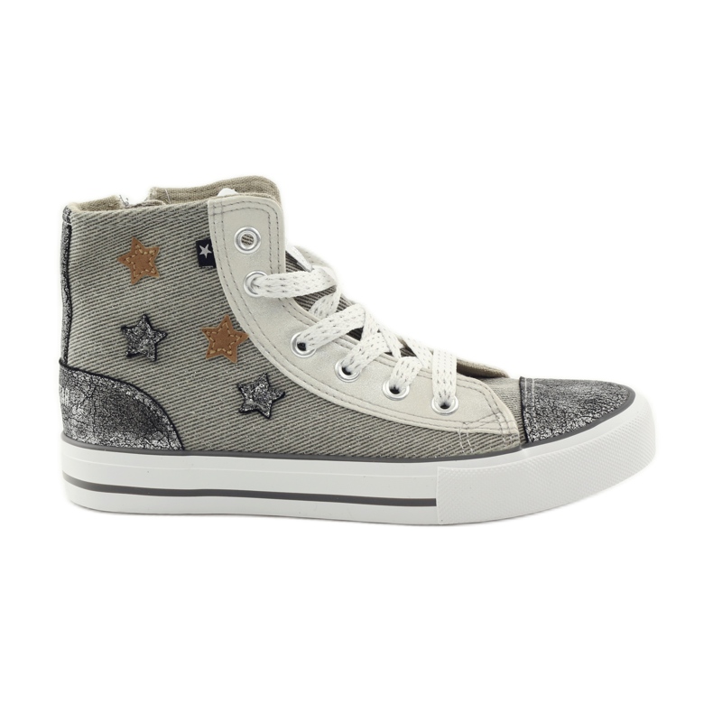 Big Star 374068 Sneakers mit Sternbindung braun grau