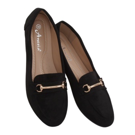 Schwarze Damen-Loafer 88-385 Schwarz