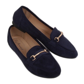 Marineblaue Loafer für Damen 88-385 Navy
