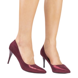 Rosa klassische DD50P Öko-Wildleder-Heels rot