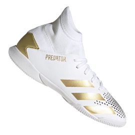 Adidas Predator 20.3 In Jr FW9218 Fußballschuhe grau / silber, weiß, gold weiß