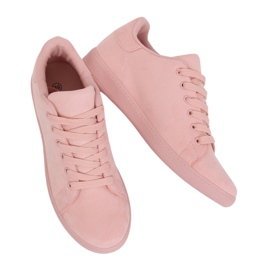 Rosa Wildleder-Sneaker für Damen 6301 Pink