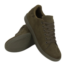 Grüne Damen-Sneakers aus Wildleder 6301 Grün
