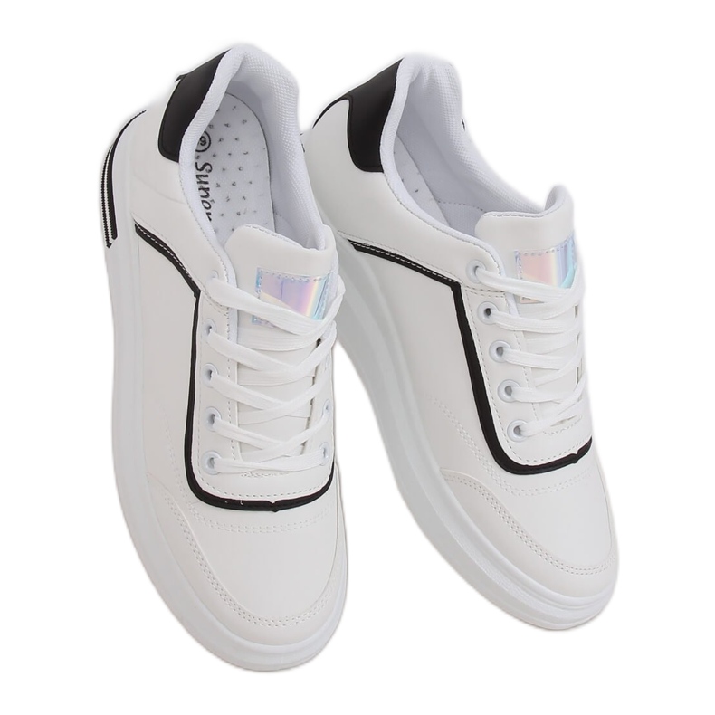 Weiße Damen Sneaker 1239-Y Schwarz