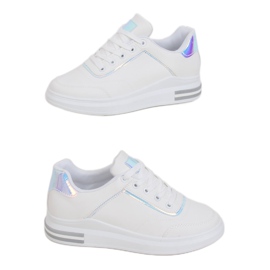 Weiße Damen Sneaker 1239-Y Silber grau