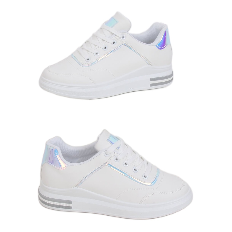 Weiße Damen Sneaker 1239-Y Silber grau