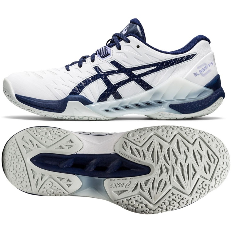 Handballschuhe Asics Blast Ff 2 W 1072A046-100 mehrfarbig weiß