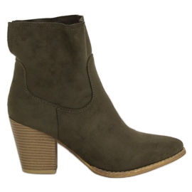 Grüne Stiefel mit hohen Absätzen M398 Grün