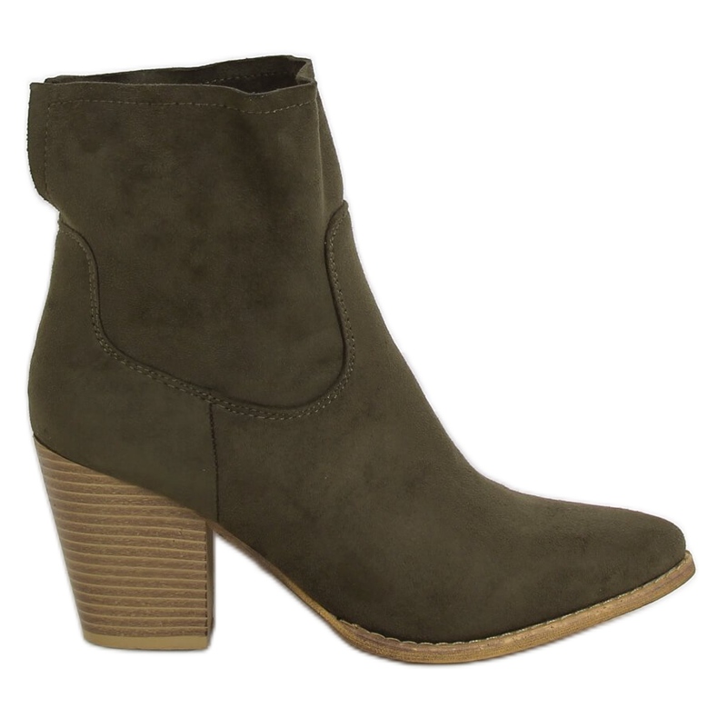 Grüne Stiefel mit hohen Absätzen M398 Grün