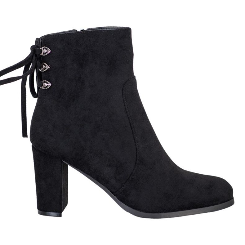 Gebundene Stiefel auf dem VINCEZA-Pfosten schwarz