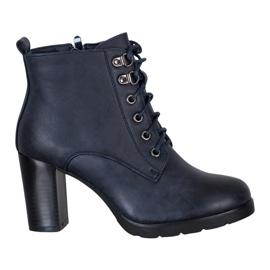 J. Star Gebundene Stiefeletten an einem Pfosten marineblau blau