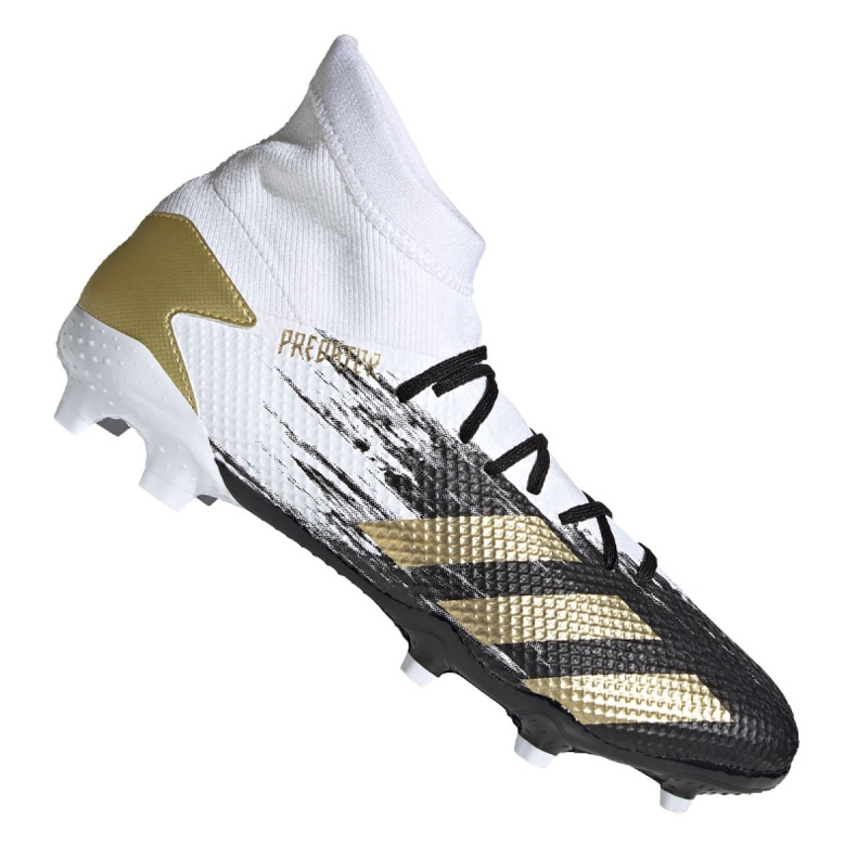 Adidas Predator 20.3 Fg M FW9196 Fußballschuhe schwarz, weiß, schwarz, gold weiß