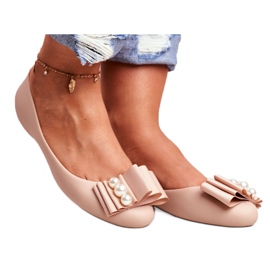 LU BOO Gummiballerinas Meliski Bows Beige Joleen