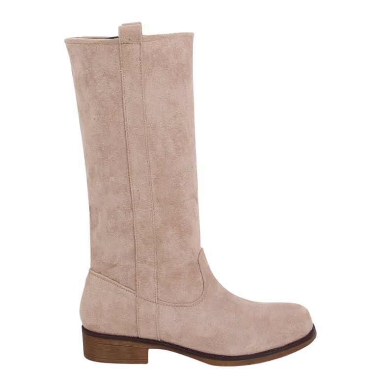 Stiefel mit geradem Obermaterial beige ST-19P Beige braun