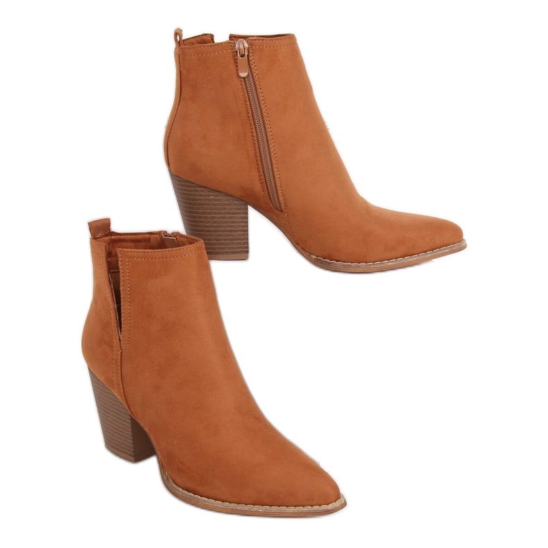 Stiefel mit hohen Absätzen Mandel Camel M397 Camel braun