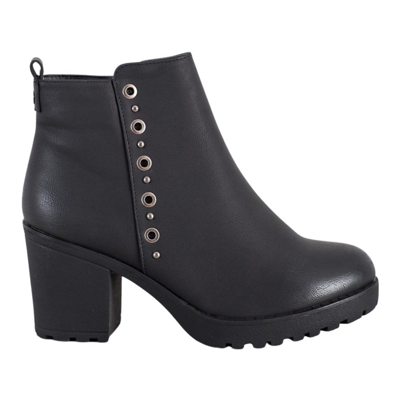 J. Star Schwarze Stiefeletten mit Ornament