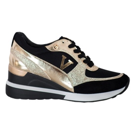 Vinceza Turnschuhe mit Keilabsatz von Vincez schwarz gelb