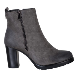 J. Star Damen Stiefel aus Öko-Leder grau