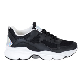 SHELOVET Bequeme schwarze Turnschuhe