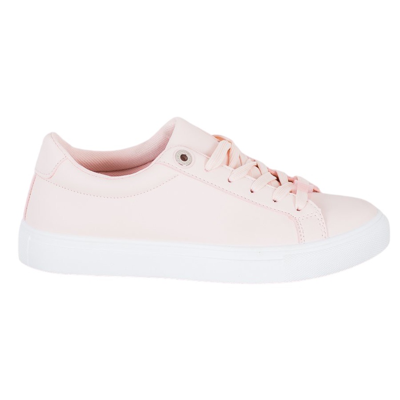 SHELOVET Sneakers mit Öko-Leder rosa