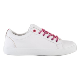 SHELOVET Sneakers mit dekorativen Schnürsenkeln weiß