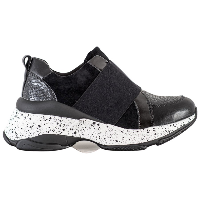 Bestelle Slip-On-Sneaker auf der Plattform schwarz