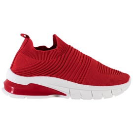 SHELOVET Slip-On Sneakers aus Textil rot
