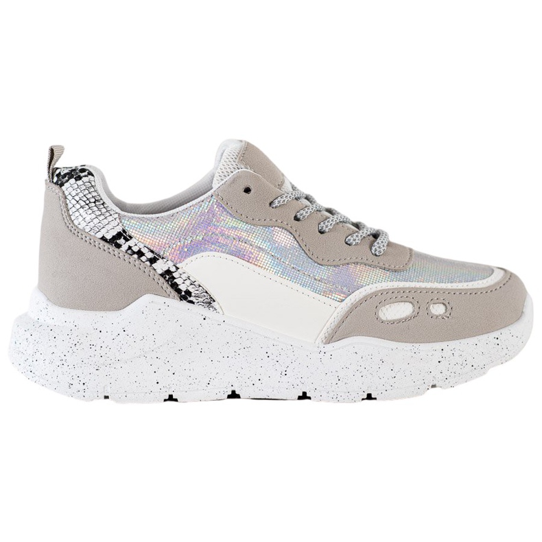 Kayla Sneaker mit Holo-Effekt weiß grau mehrfarbig
