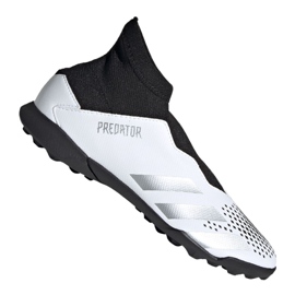 Adidas Predator 20.3 Ll Tf Jr FW9211 Fußballschuhe schwarz, weiß, schwarz, grau / silber weiß