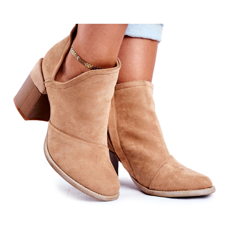 MSMG Damen Stiefeletten Beige Cut Meliori