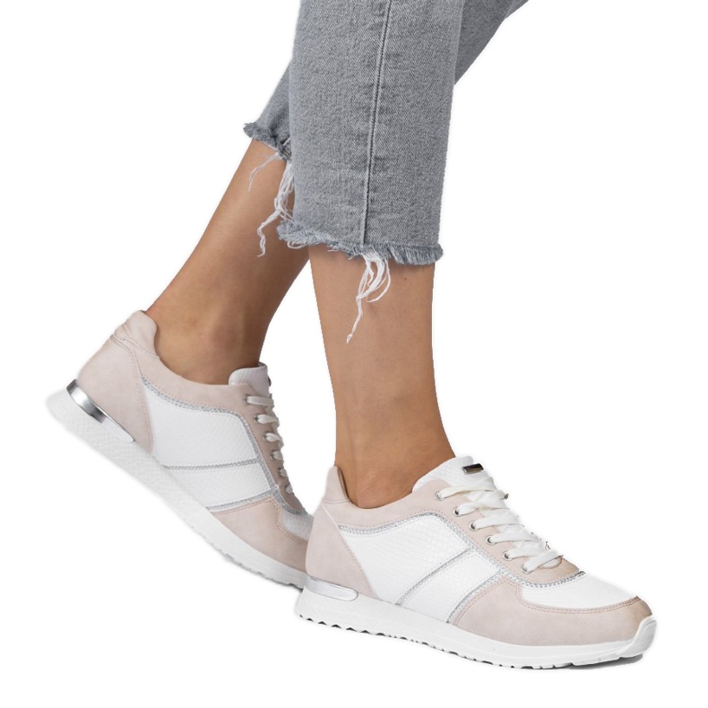 Rosa Sportschuhe aus Öko-Wildleder 6162-Y