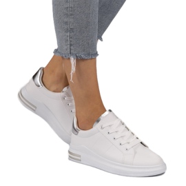 LG20 weiße klassische Sneakers silber- grau