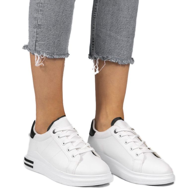 LG20 weiße klassische Sneakers schwarz