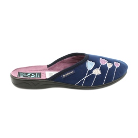 Adanex 25626 dunkelblaue Veloursschuhe lila marine