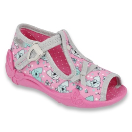 Befado Kinderschuhe 213P120 rosa grau