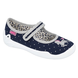 Befado Kinderschuhe 114X414 marineblau grau