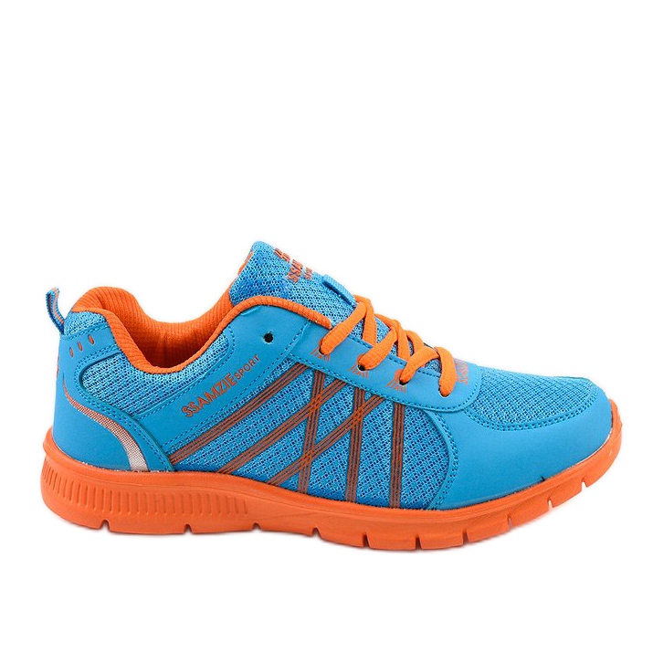 Sport Damen Laufschuhe W127 blau orange