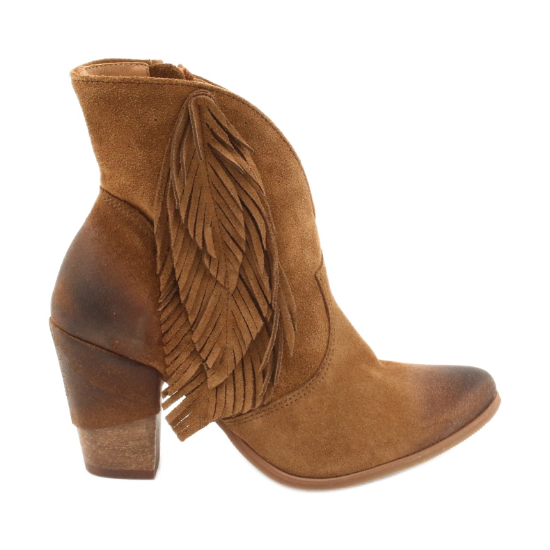 EXQUISITE 1196 Camel Wildleder Cowboystiefel braun