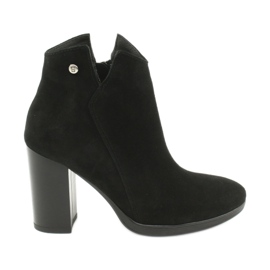 Gamis Wildlederstiefel aus Leder am Pfosten 4018 schwarz