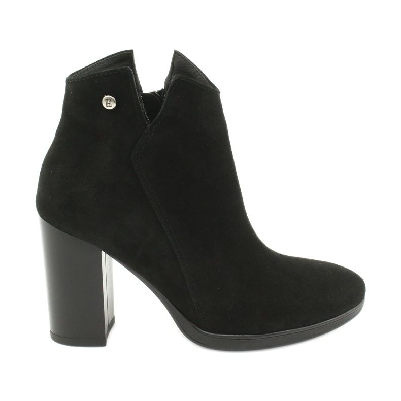 Gamis Leder-Wildleder-Stiefeletten 4018 schwarz