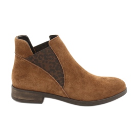 Gamis Chelsea-Stiefel, Slip-On-Wildleder 4036 braun