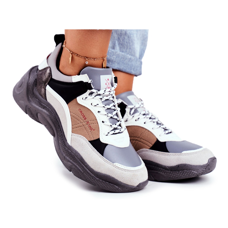 Damen Sportschuhe Cross Jeans Grau GG2R4037