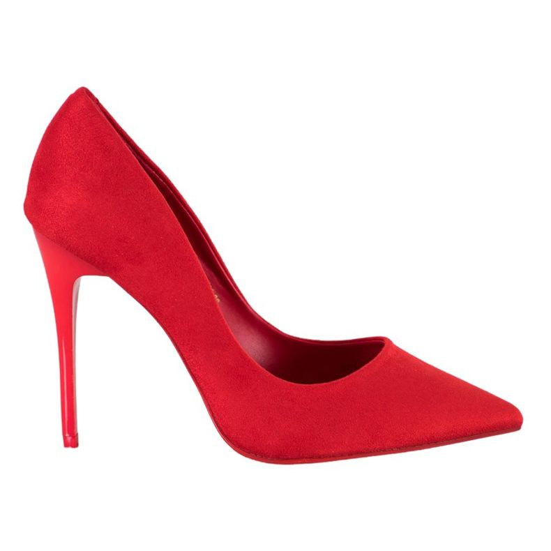 Queentina Rote Stilettos mit Wildleder