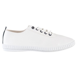 SHELOVET Leichte Sneakers mit Öko-Leder weiß