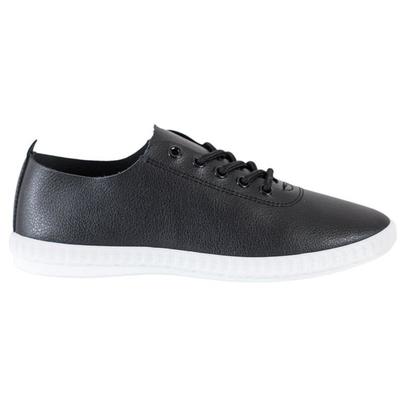 SHELOVET Schwarze Sneakers mit Öko-Leder