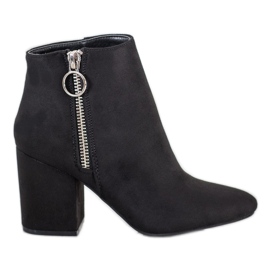 Goodin Schwarze Stiefeletten an einem Reißverschluss